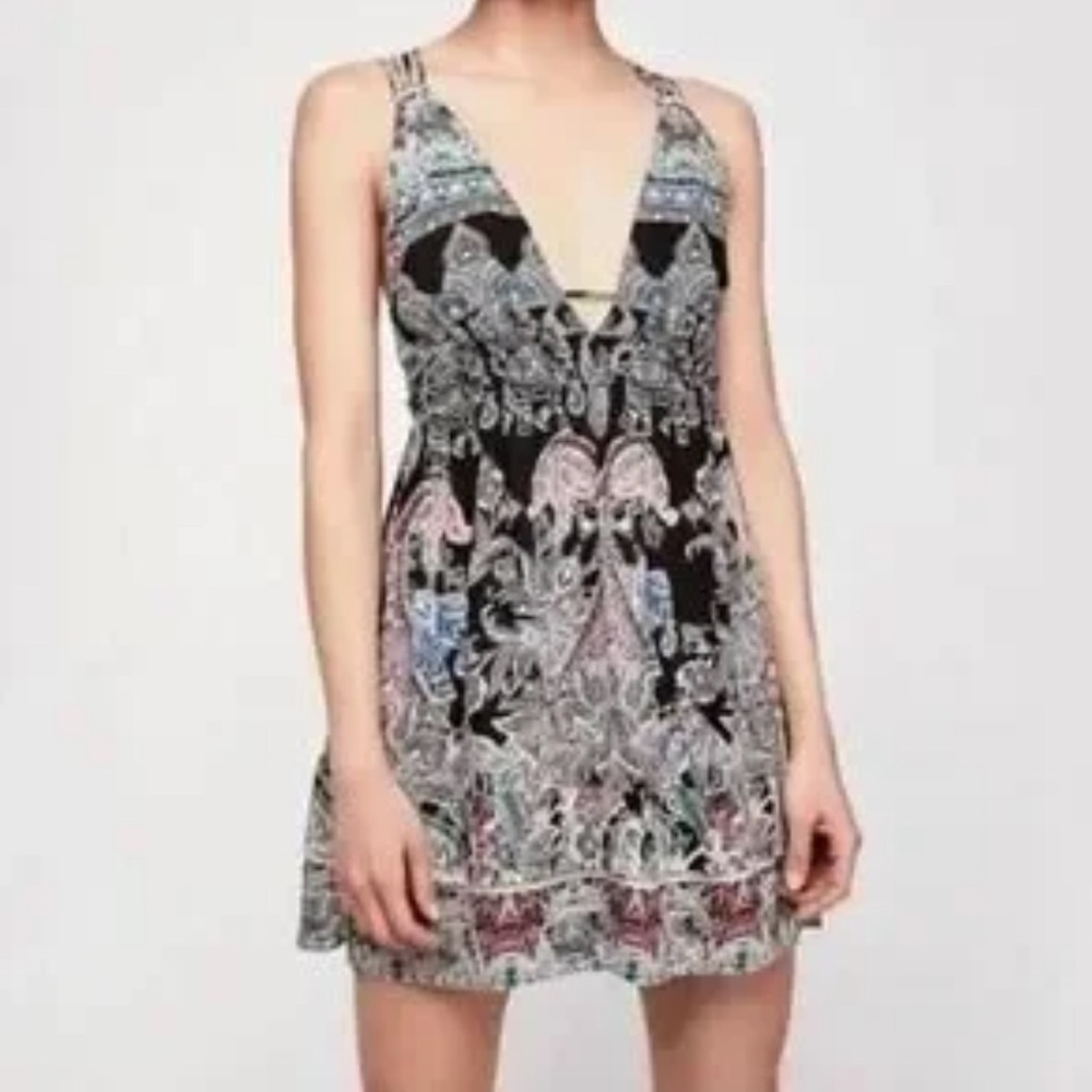 Free People Intimately “Me to You” Paisley Printed Mini Dress size Women’s XS